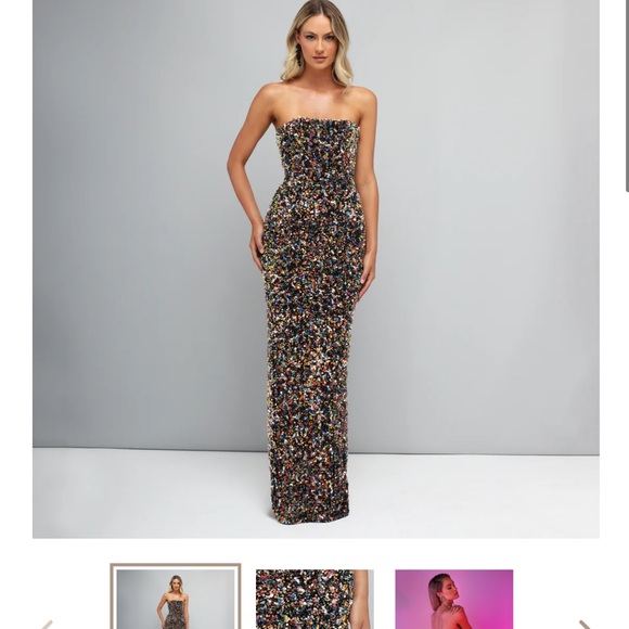 Dresses & Skirts - NWT Helsi  Strapless Sequin Long Gown Dress